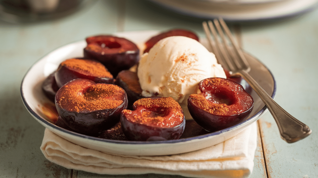 Roasted Plums with Cinnamon