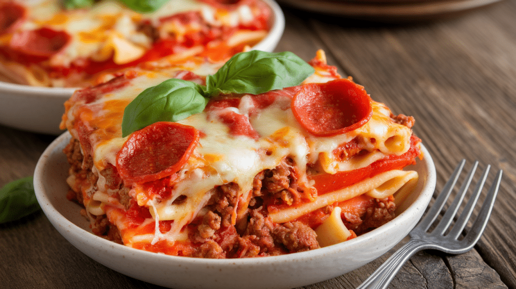 Crockpot Pizza Casserole