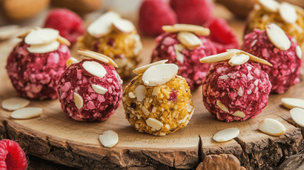 Raspberry Almond Energy Balls