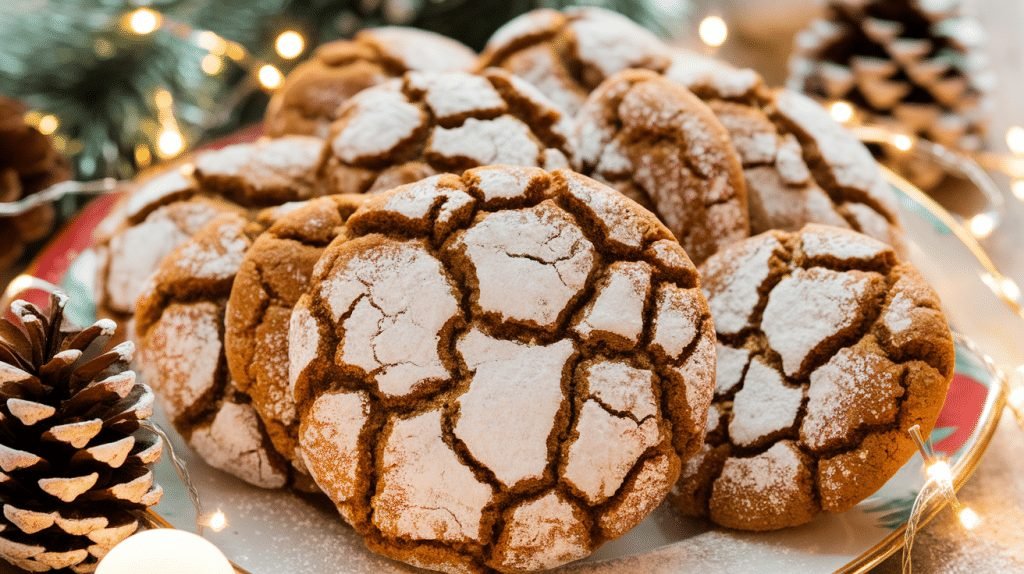 Gingerbread Crinkle Cookies