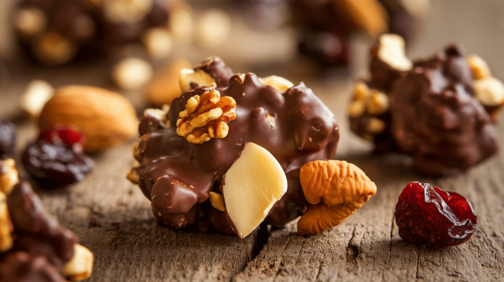 Dark Chocolate Trail Mix Clusters