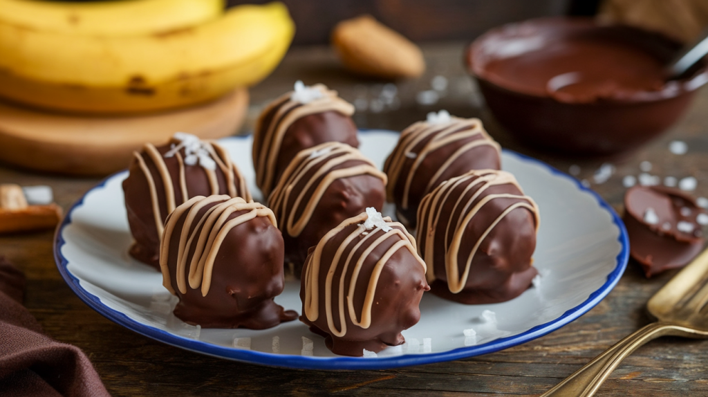 Chocolate Almond Butter Banana Bites