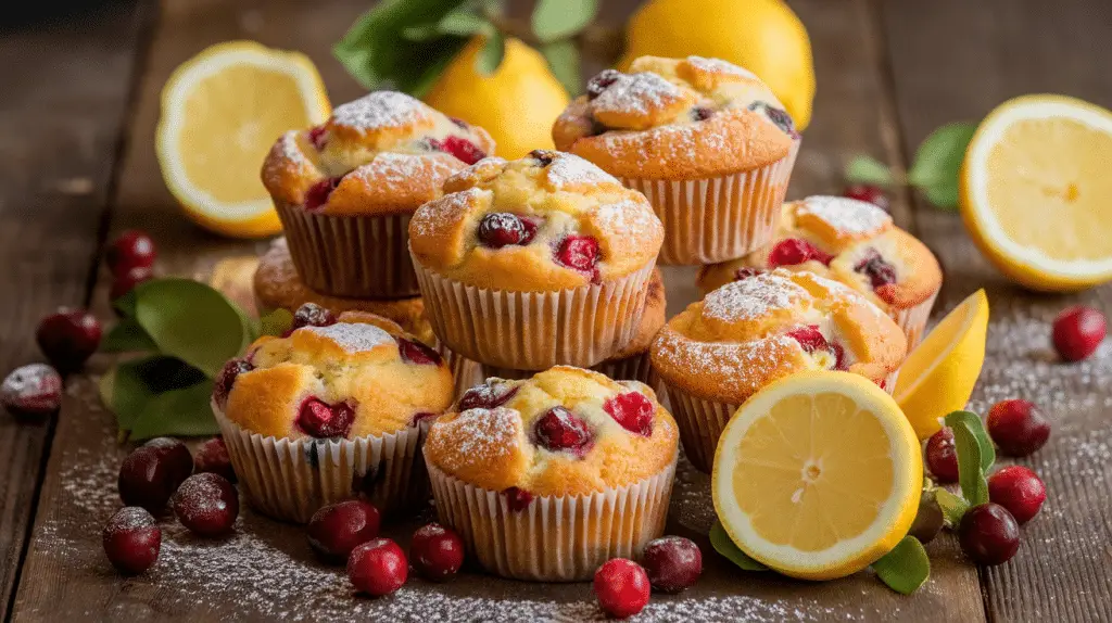 Lemon Cranberry Muffins