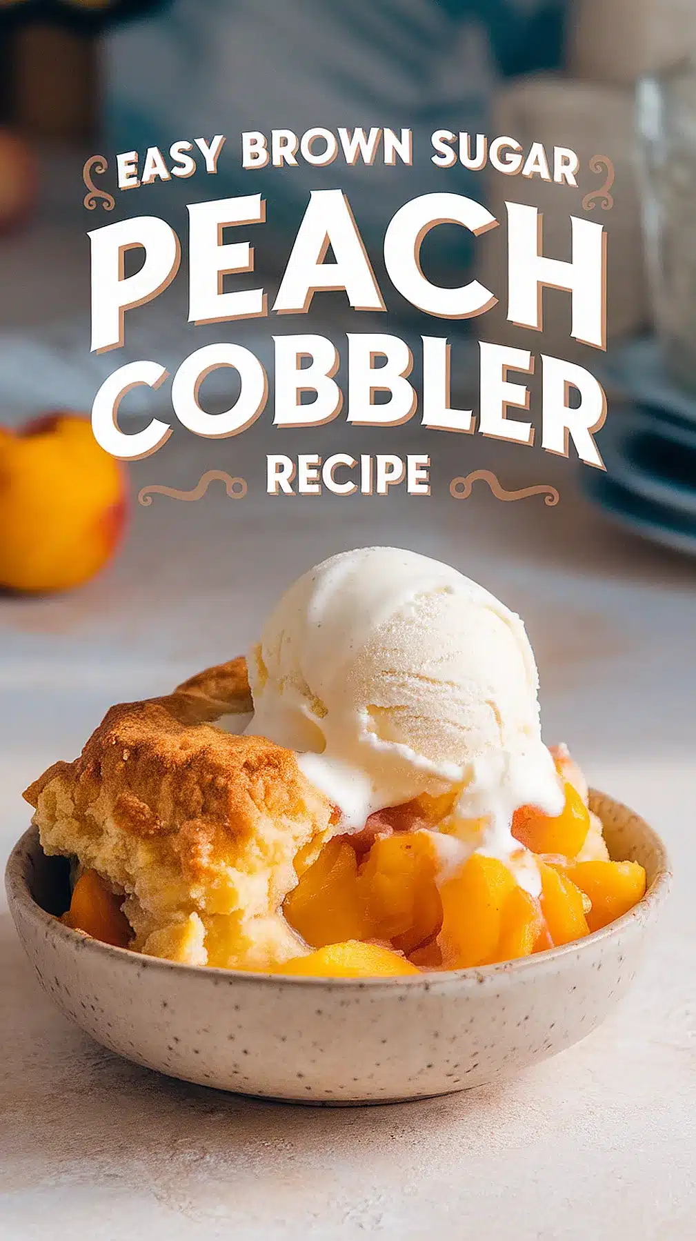 Easy Brown Sugar Peach Cobbler