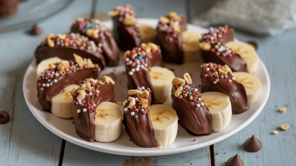 Chocolate-Dipped Banana Slices