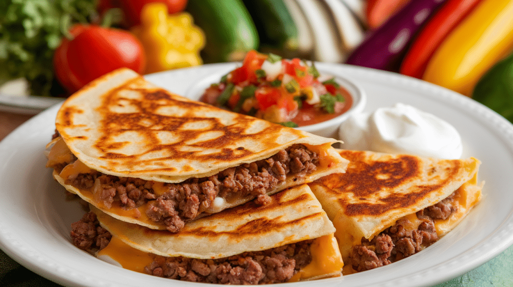 Ground Beef Quesadillas