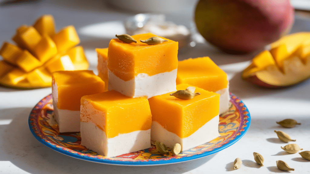 Frozen Mango Lassi Bites