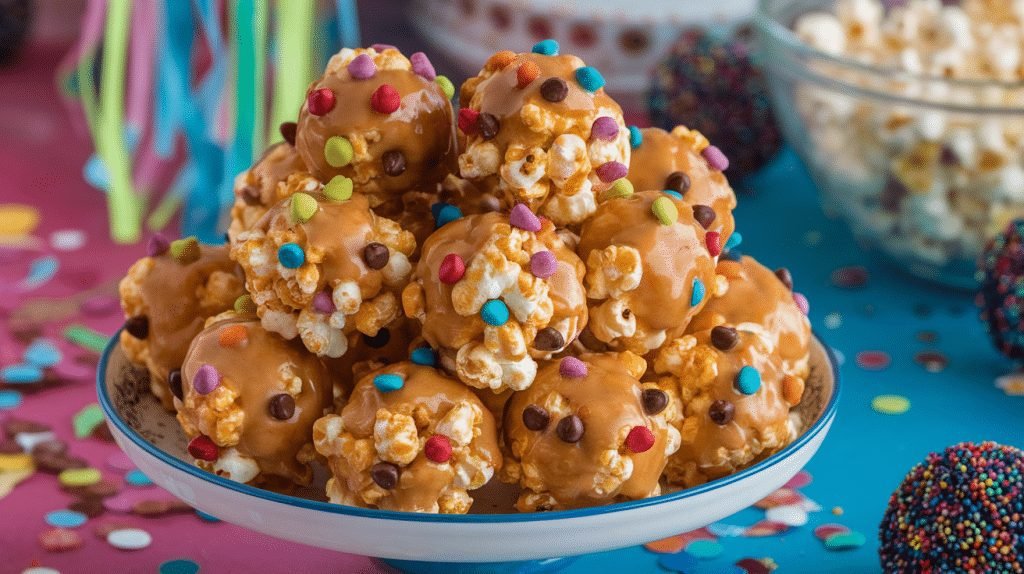 Peanut Butter Popcorn Balls