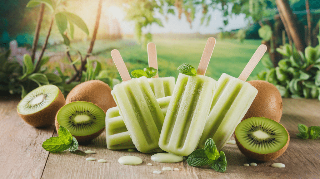 Frozen Kiwi Pops