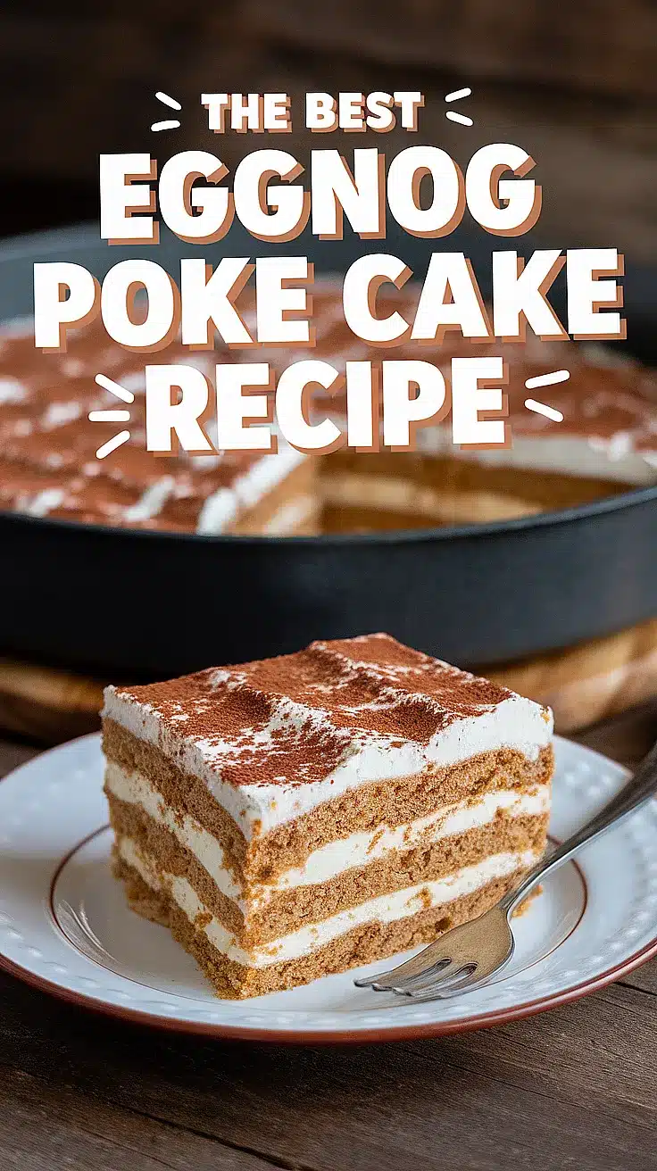 Eggnog Poke Cake