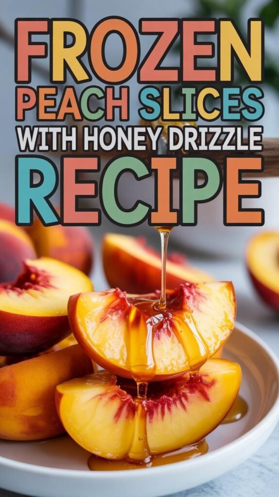 Frozen Peach Slices with Honey Drizzle