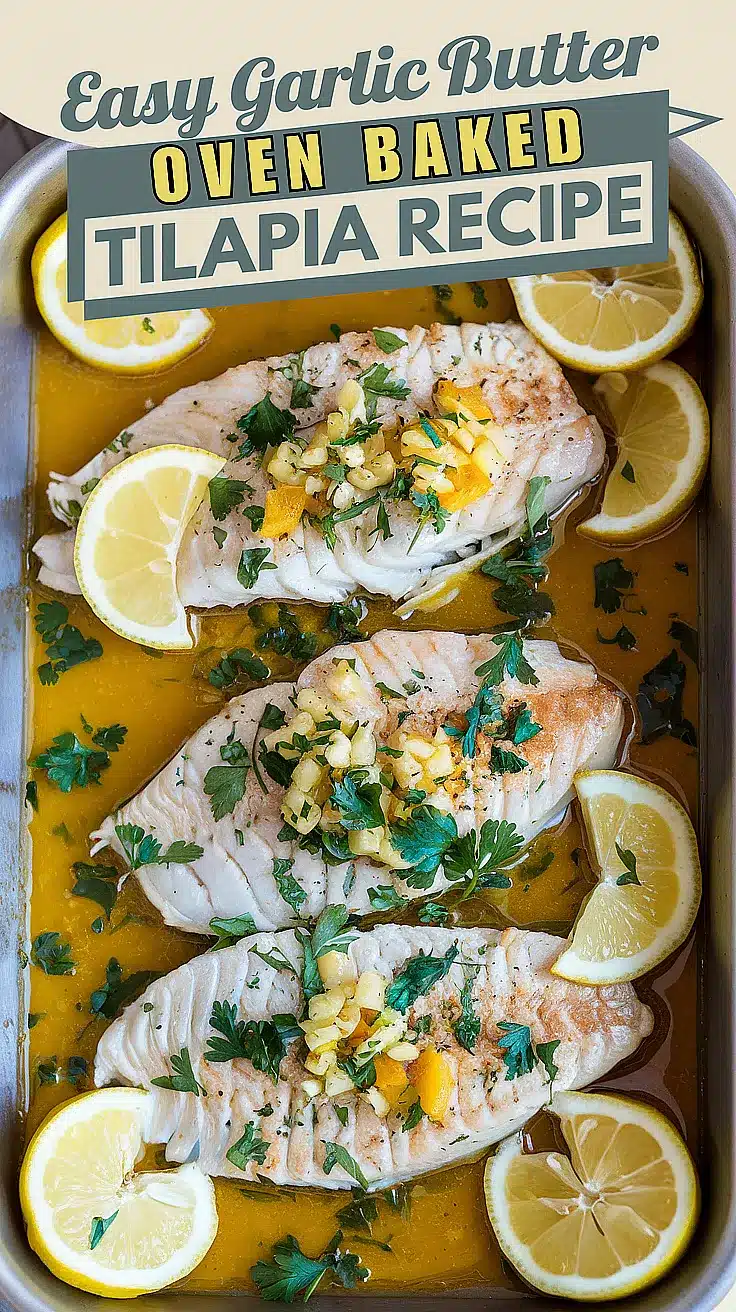 Garlic Butter Oven Baked Tilapia