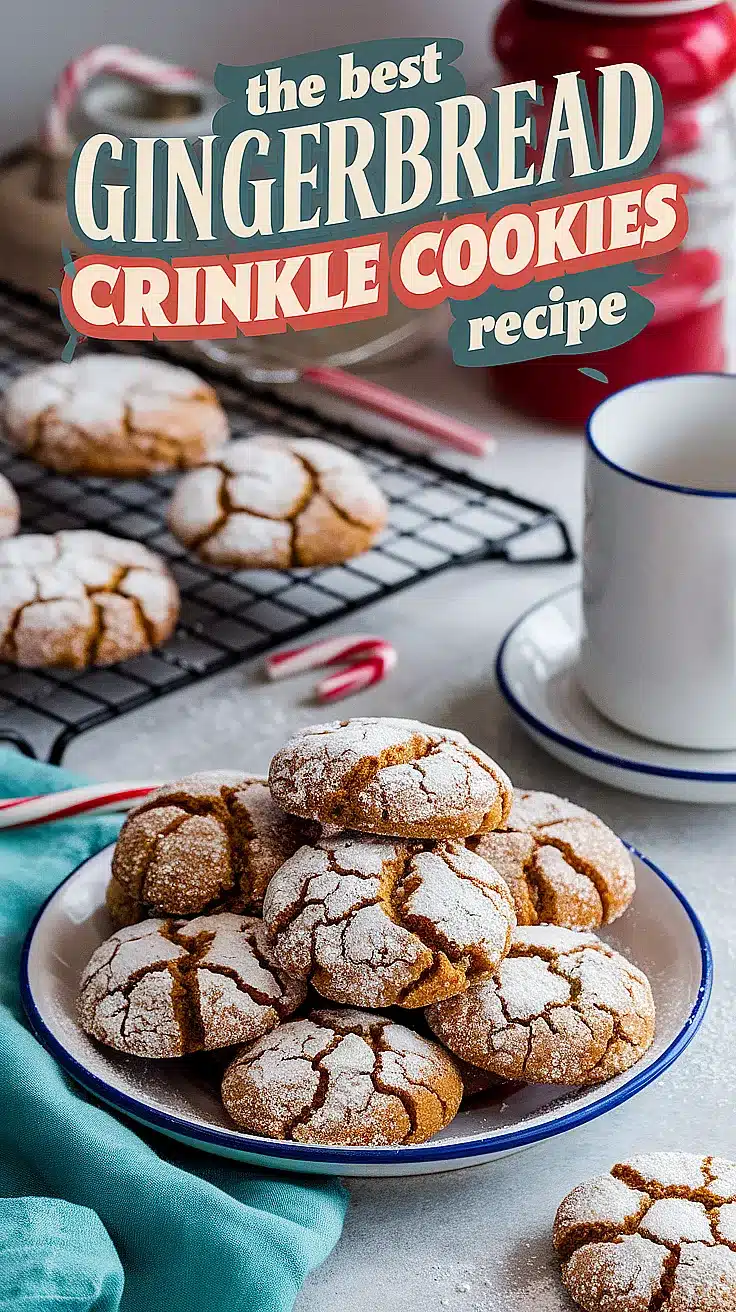 Gingerbread Crinkle Cookies