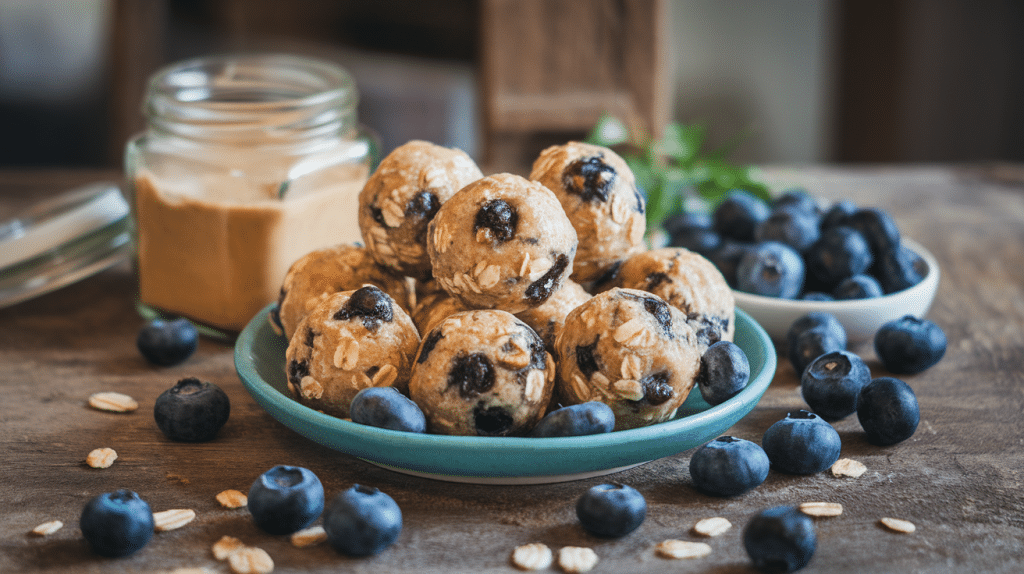 Blueberry Almond Butter Energy Balls