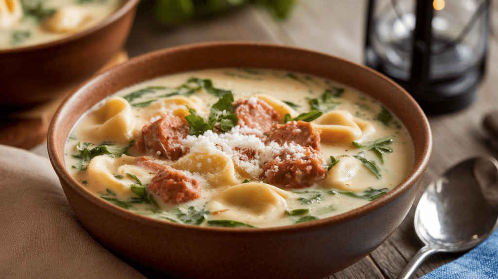 Creamy Sausage Tortellini Soup