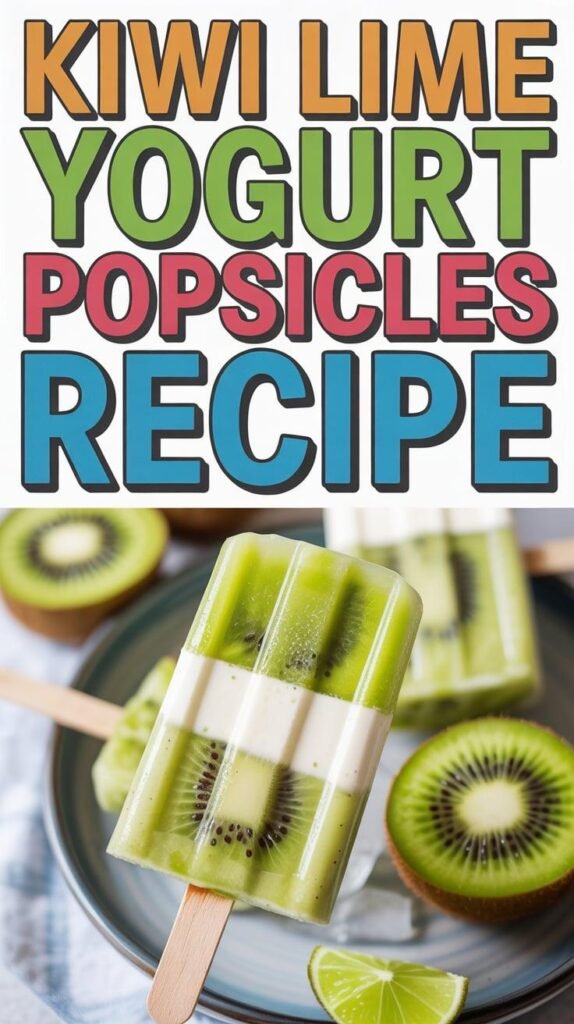 Kiwi Lime Yogurt Popsicles