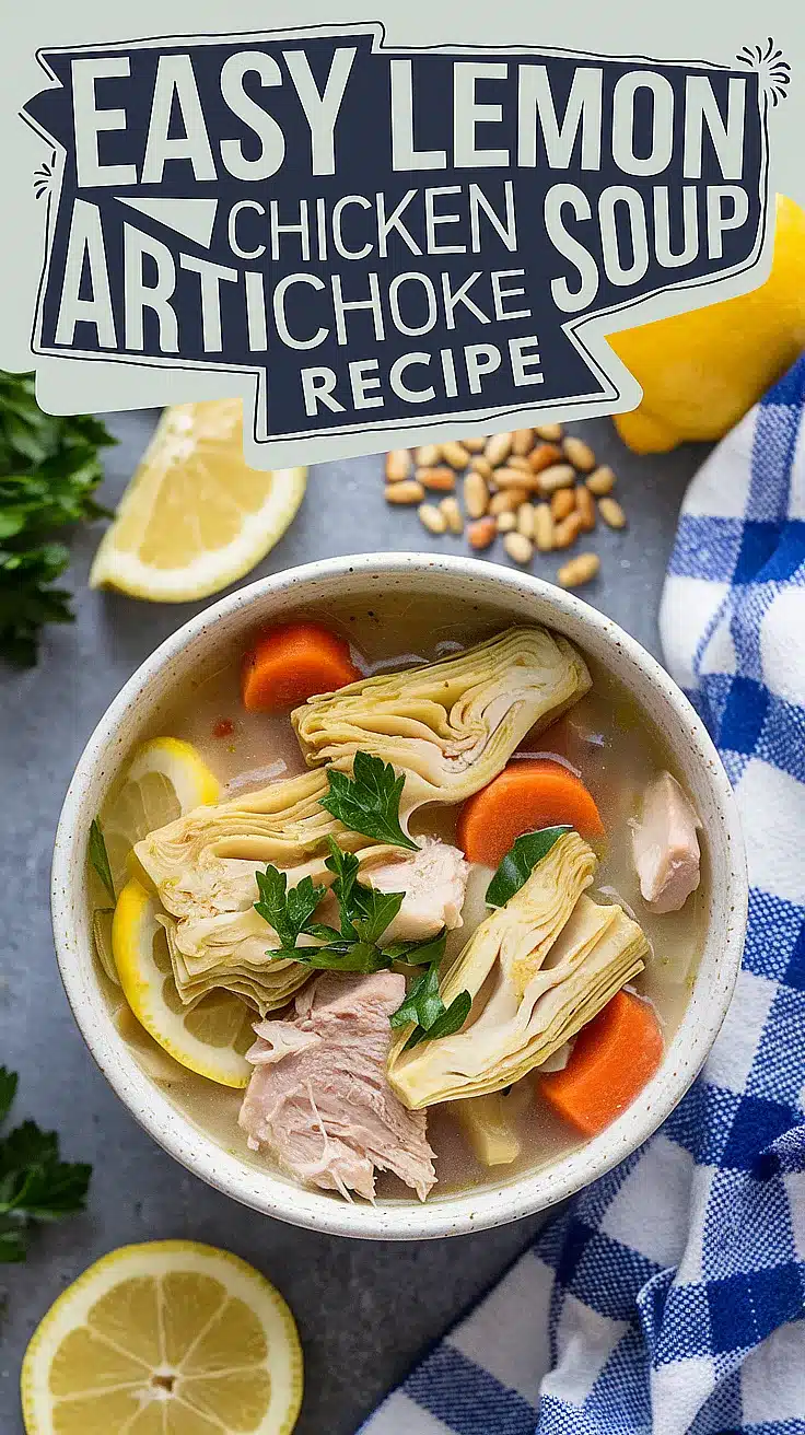 Lemon Chicken Artichoke Soup