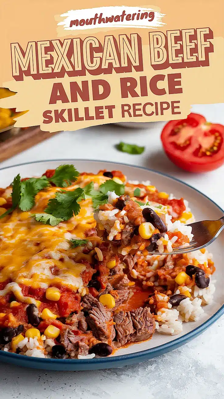 Mexican Beef and Rice Skillet