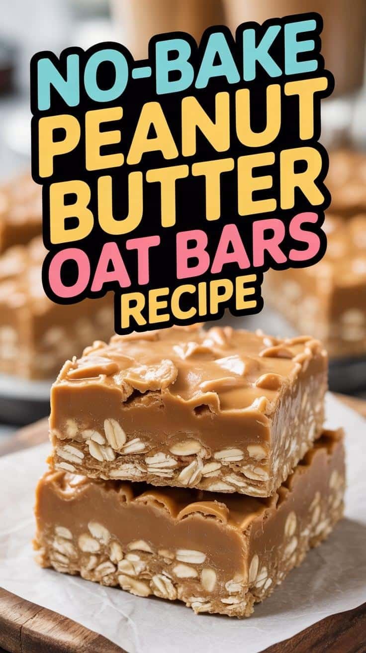 Delicious No-Bake Peanut Butter Oat Bars Recipe - Food Blasts