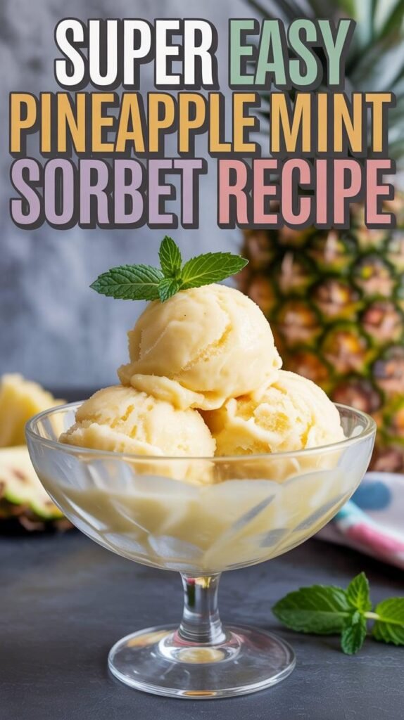 Pineapple Mint Sorbet