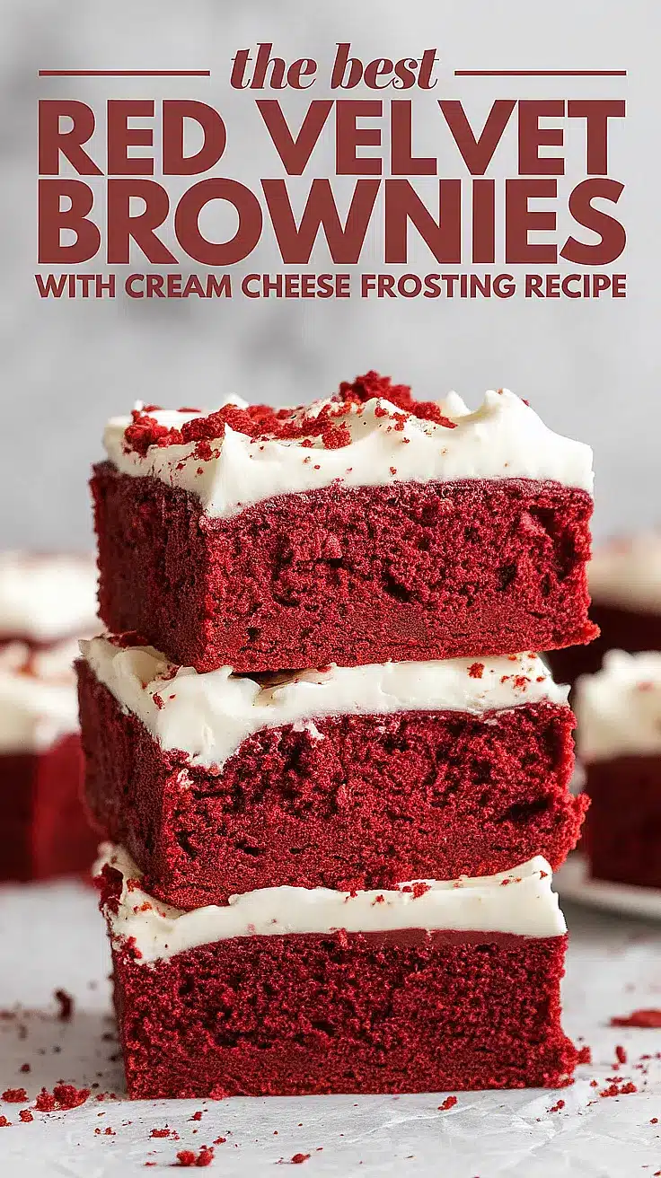 Red Velvet Brownies with Cream Cheese Frosting Recipe