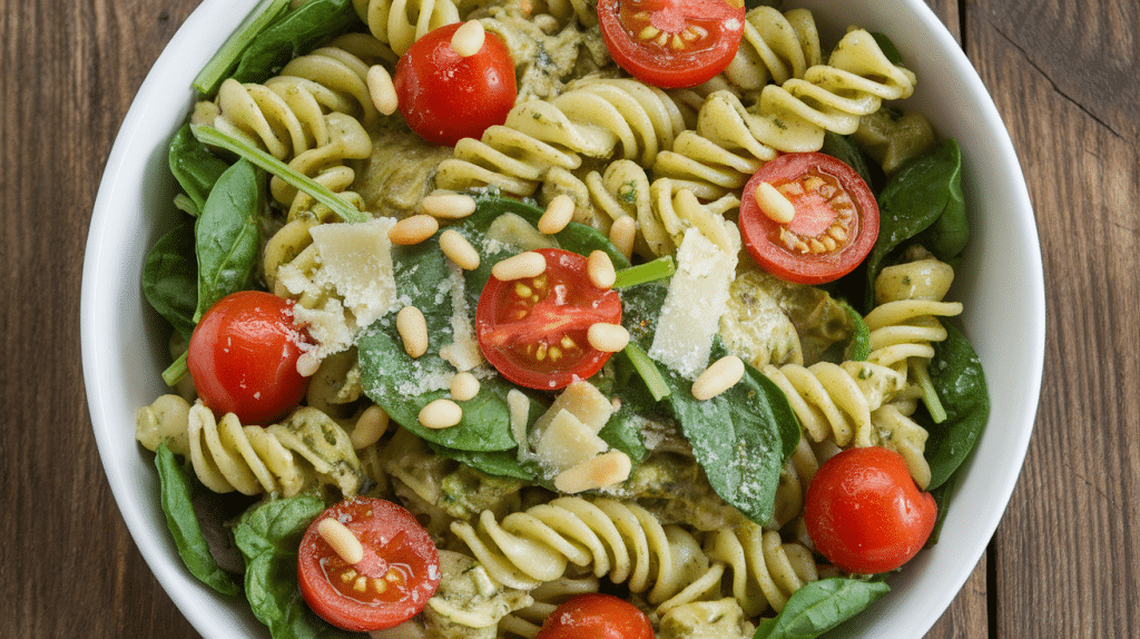 Spinach Pesto Pasta Salad