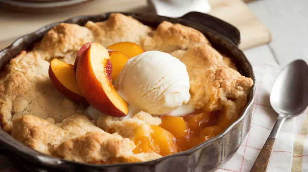 Easy Brown Sugar Peach Cobbler