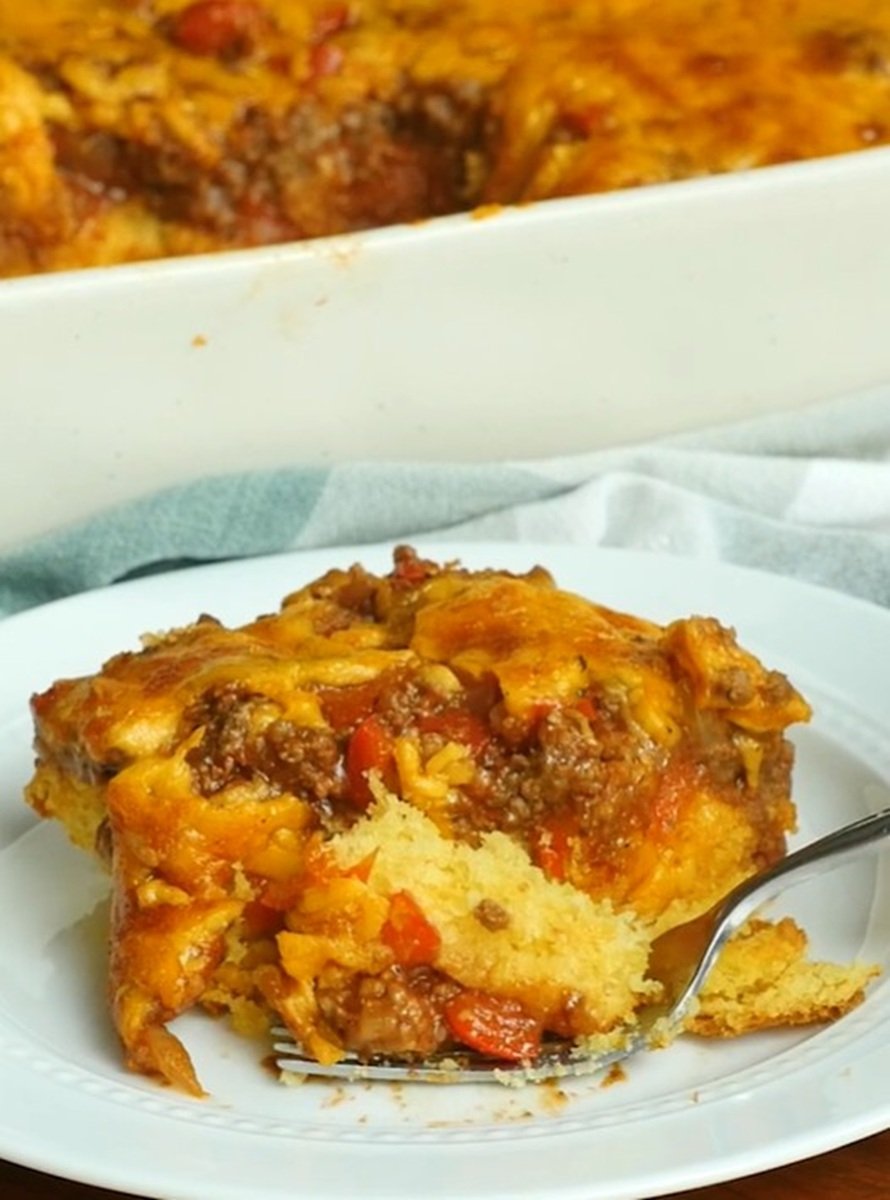 Sloppy Joe Cornbread Casserole