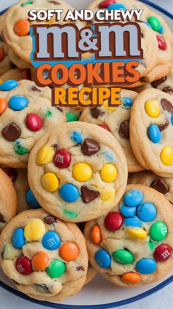 Soft and Chewy M&M Cookies