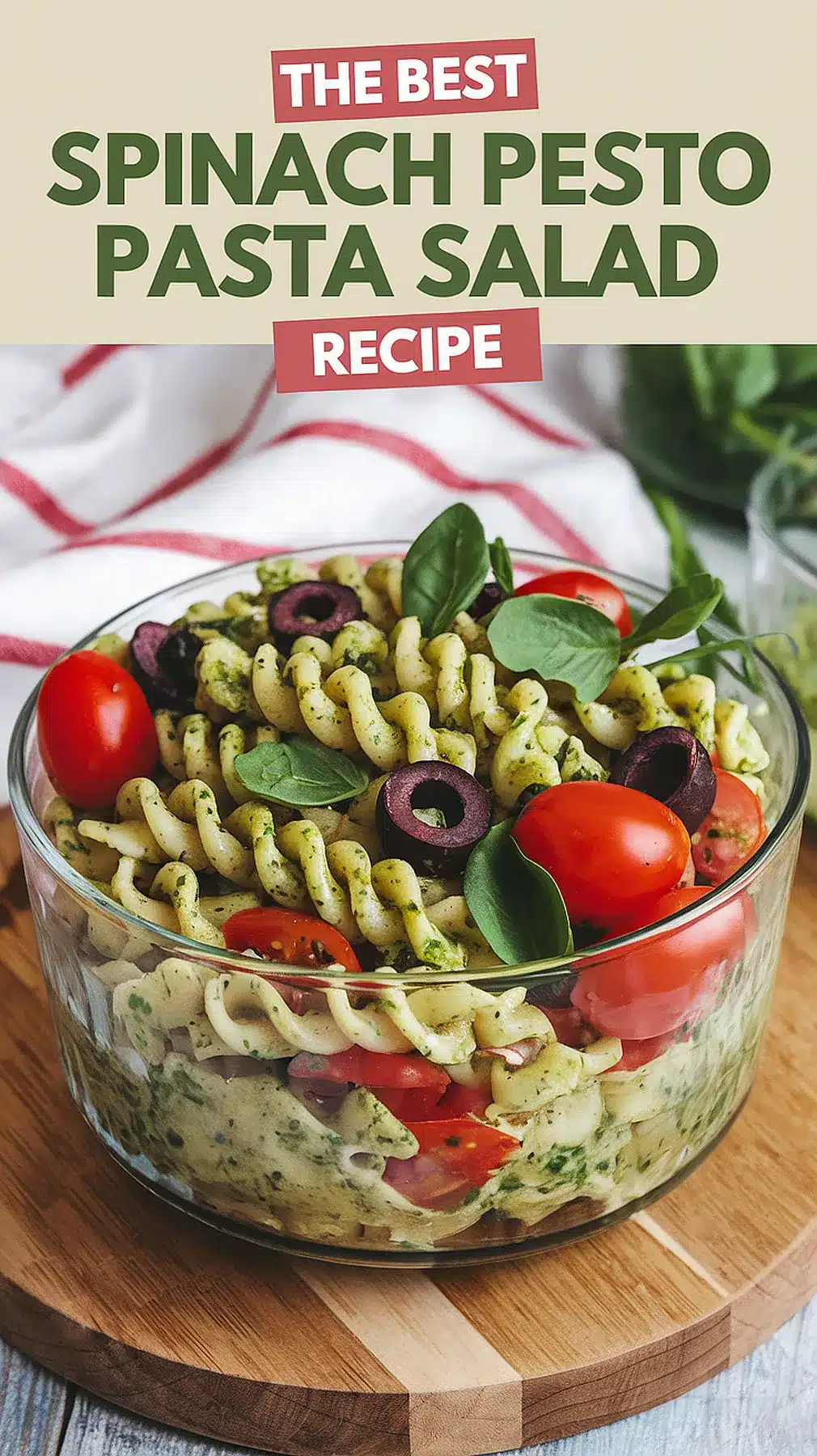 Spinach Pesto Pasta Salad