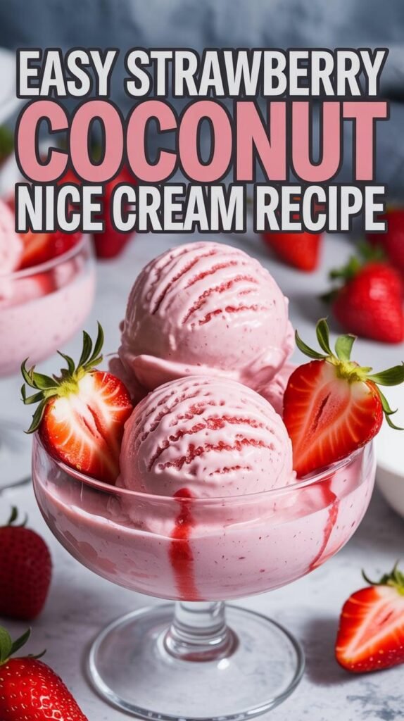 Strawberry Coconut Nice Cream