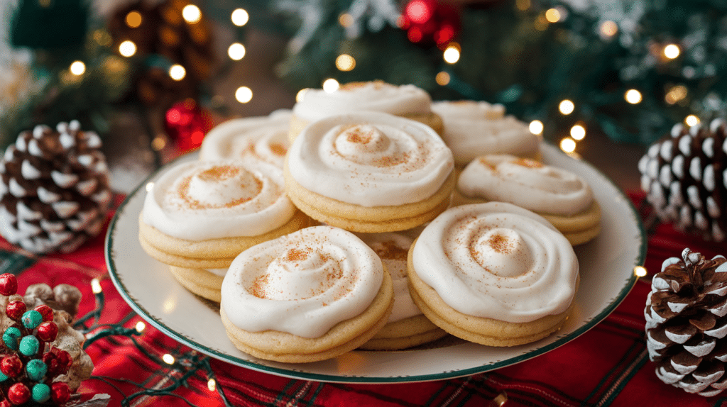 Frosted Eggnog Cookies