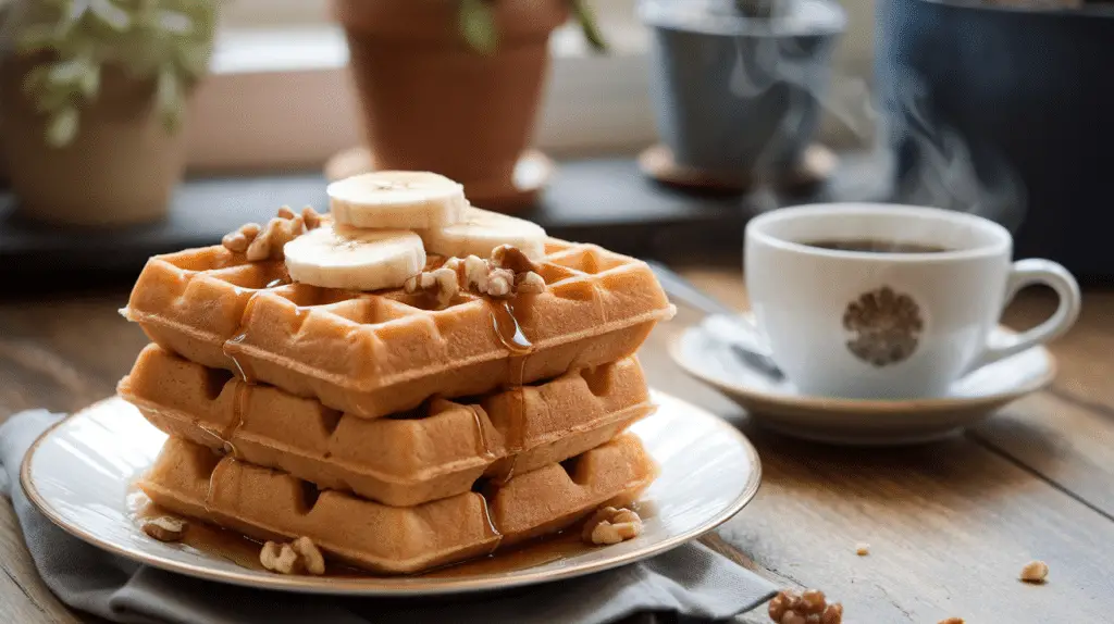 Banana Bread Waffles