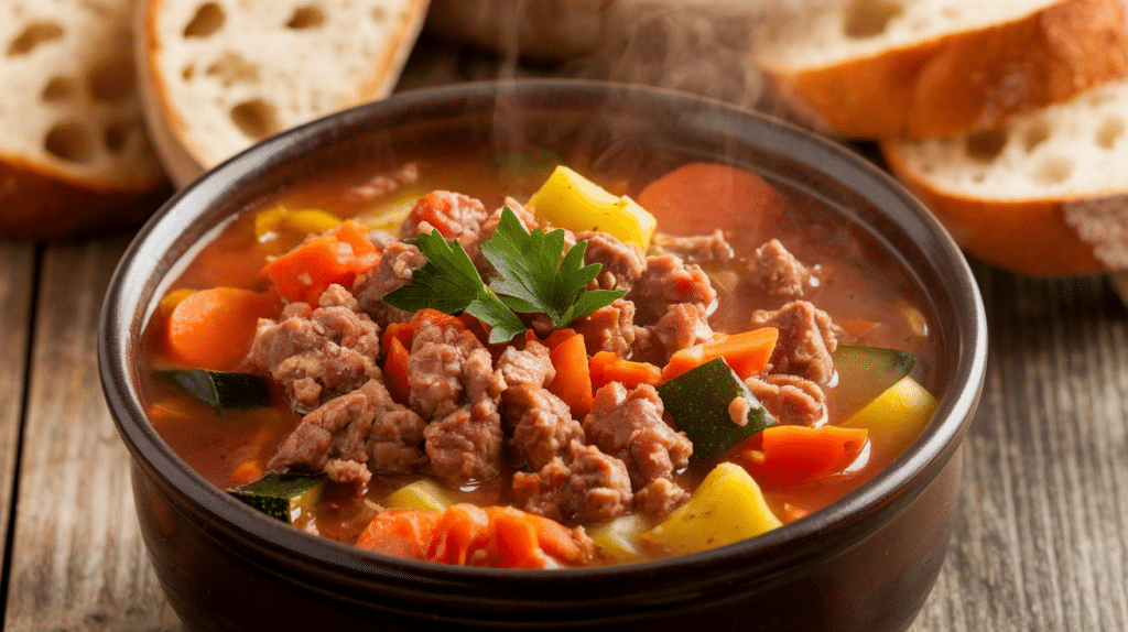 Ground Beef Vegetable Soup