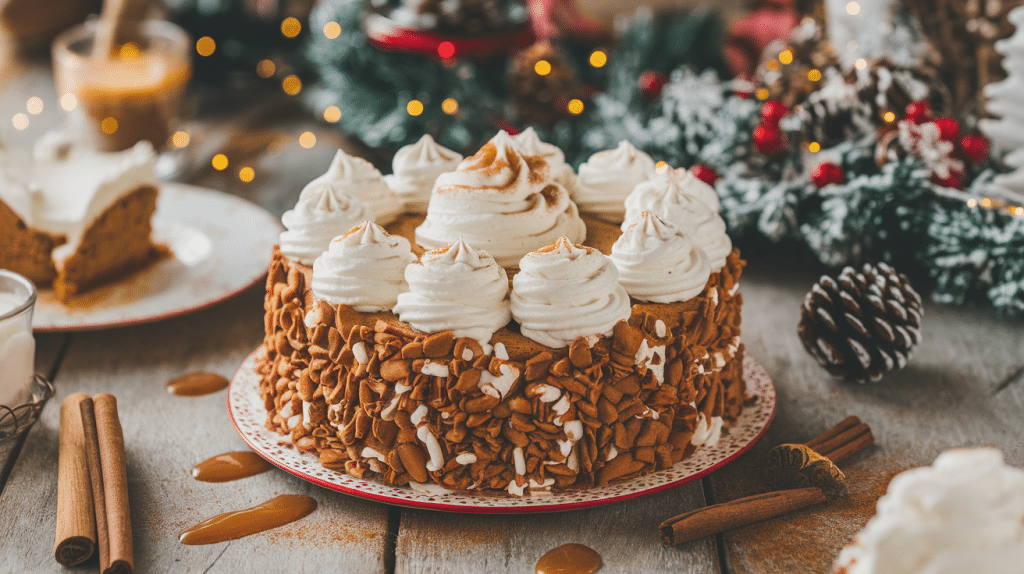 Gingerbread Poke Cake