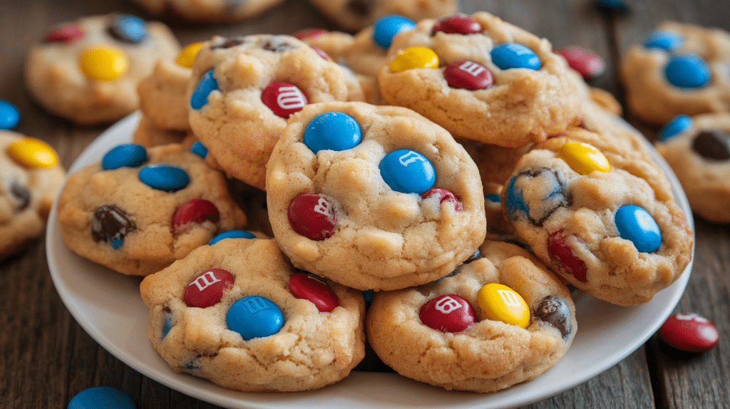 Soft and Chewy M&M Cookies