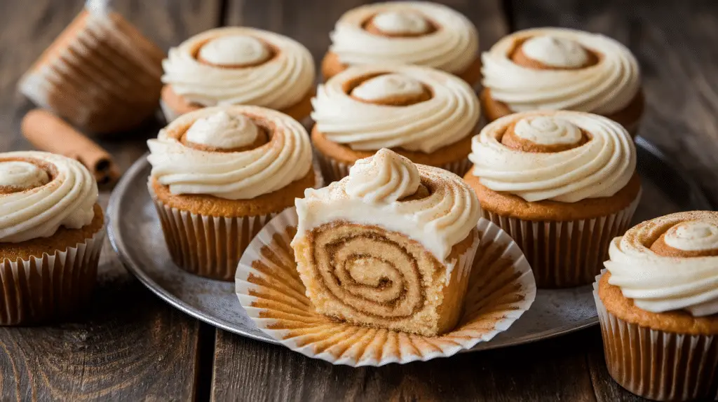 Cinnamon Roll Cupcakes