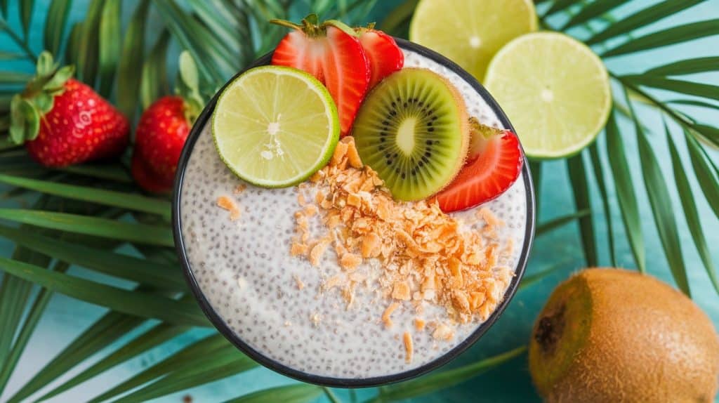 Lime and Coconut Chia Pudding