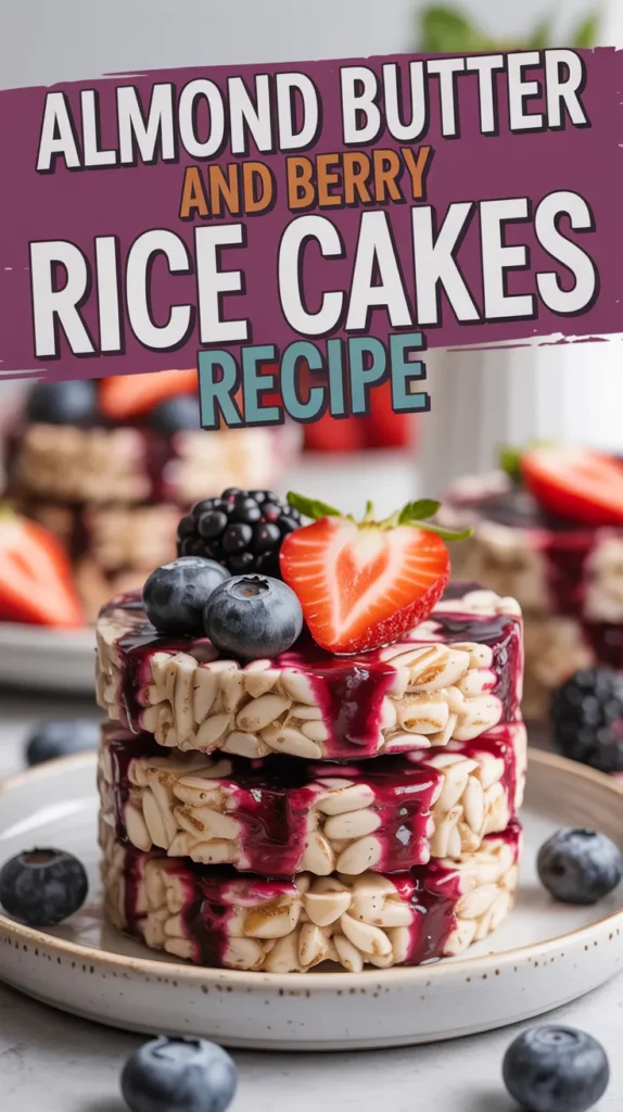 Almond Butter and Berry Rice Cakes