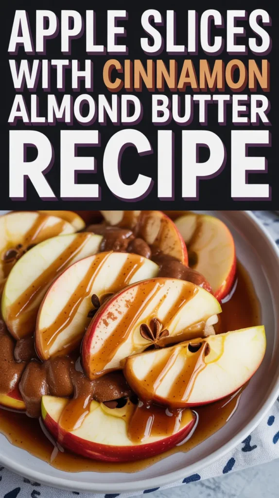 Apple Slices with Cinnamon Almond Butter