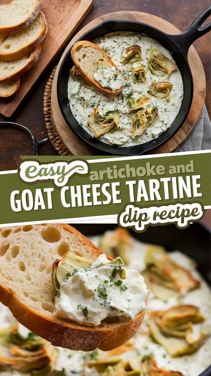 Artichoke and Goat Cheese Tartine Dip