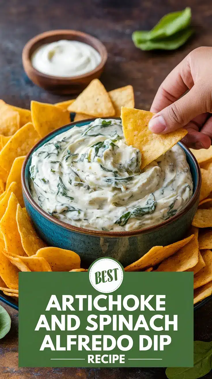 Artichoke and Spinach Alfredo Dip