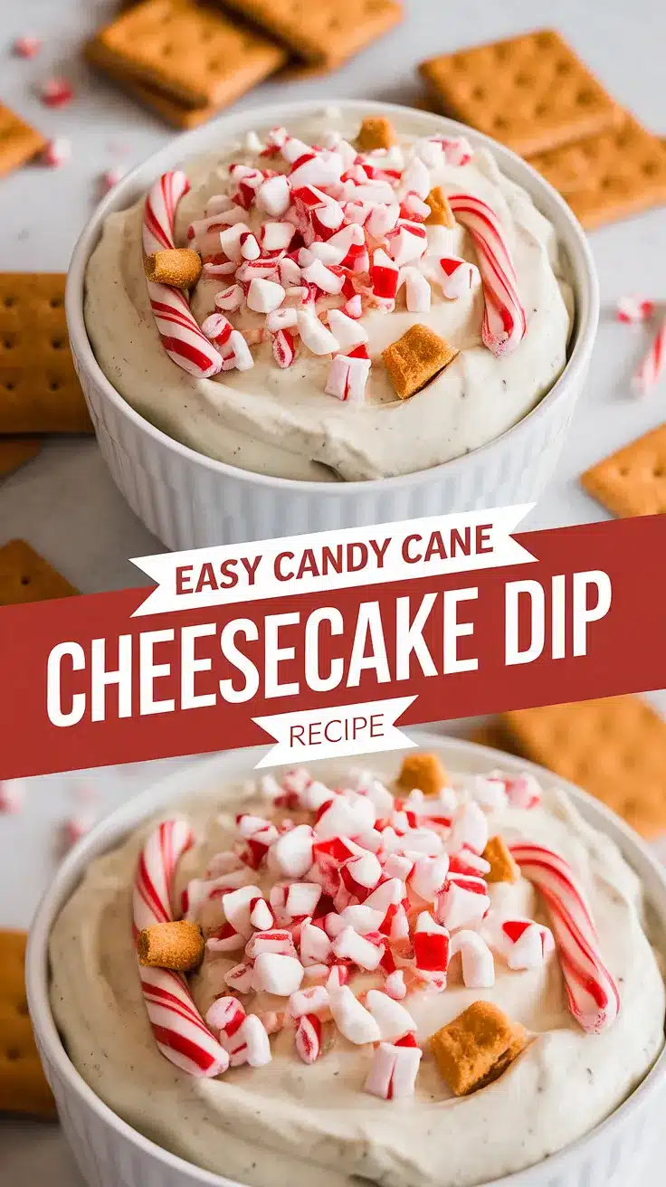 Candy Cane Cheesecake Dip