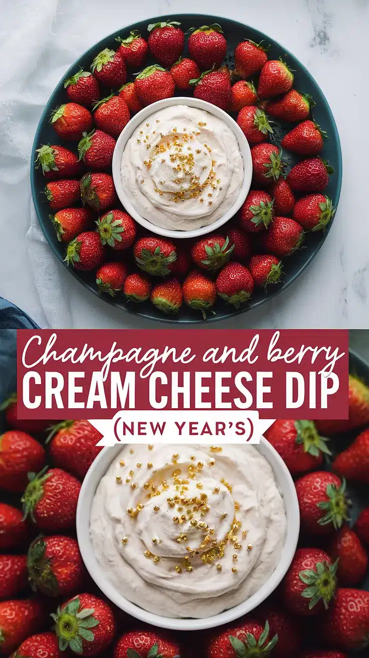 Champagne and Berry Cream Cheese Dip (New Year’s)