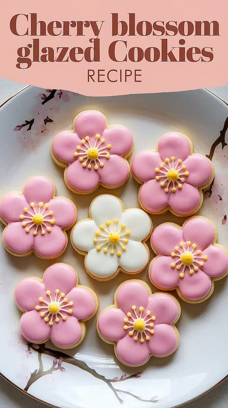 Cherry Blossom Glazed Cookies