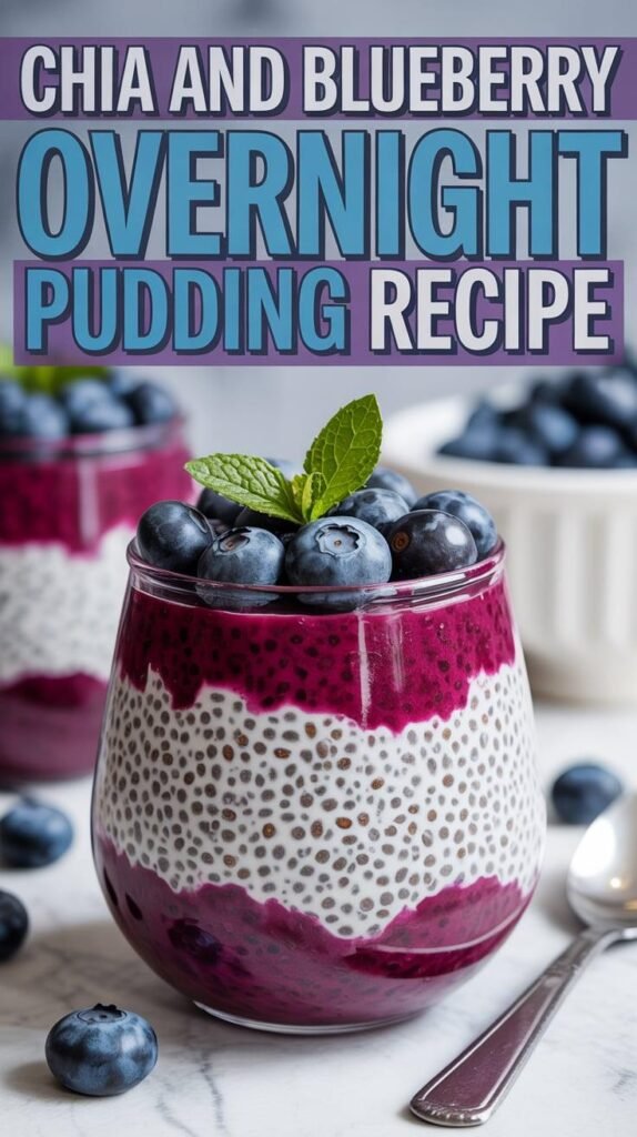Chia and Blueberry Overnight Pudding