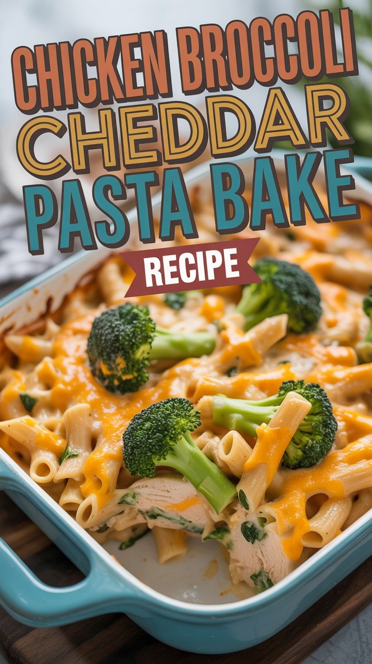Chicken Broccoli Cheddar Pasta Bake