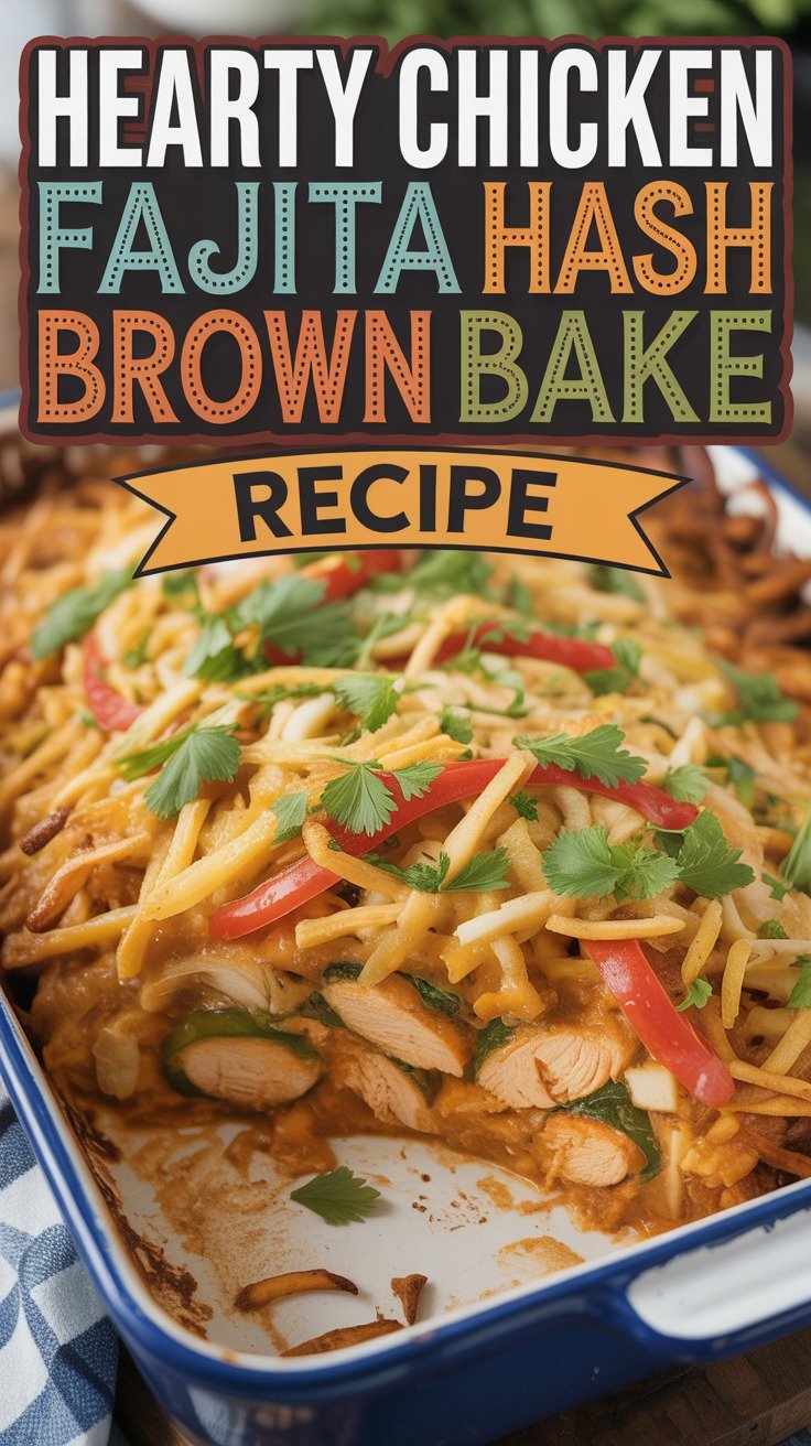 Chicken Fajita Hash Brown Bake