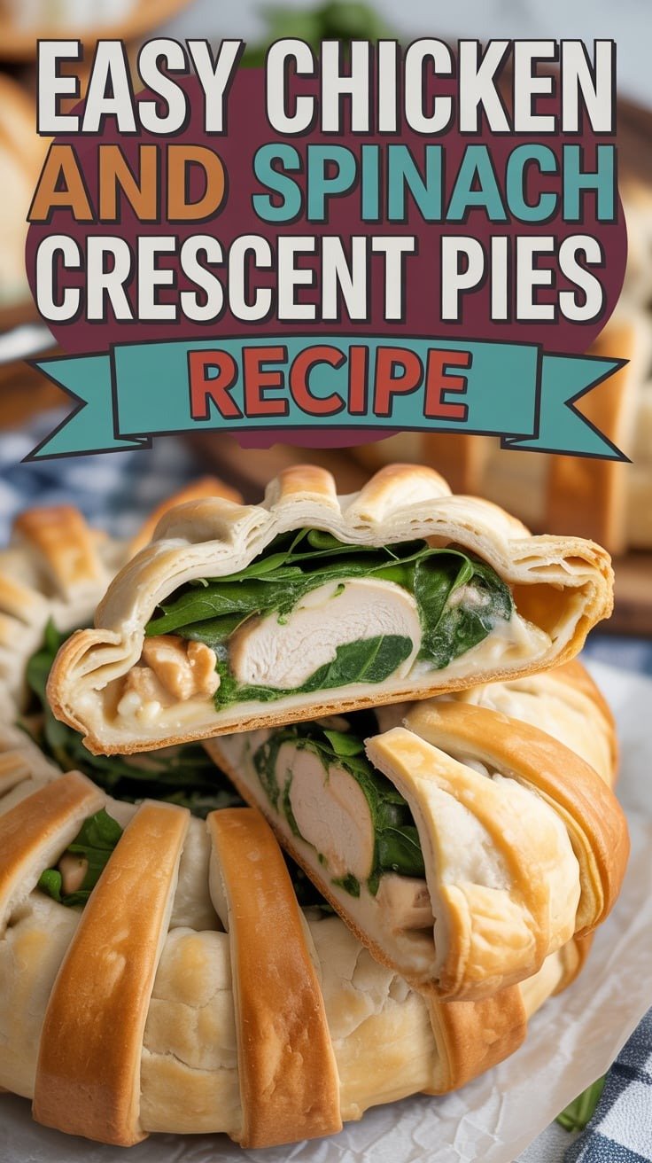 Chicken and Spinach Crescent Pies