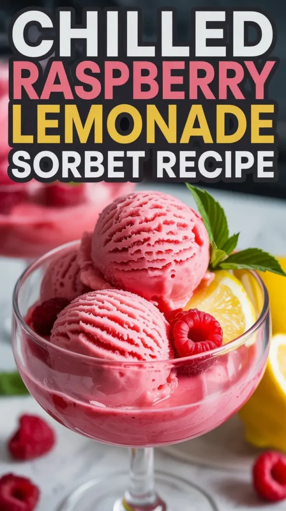 Chilled Raspberry Lemonade Sorbet